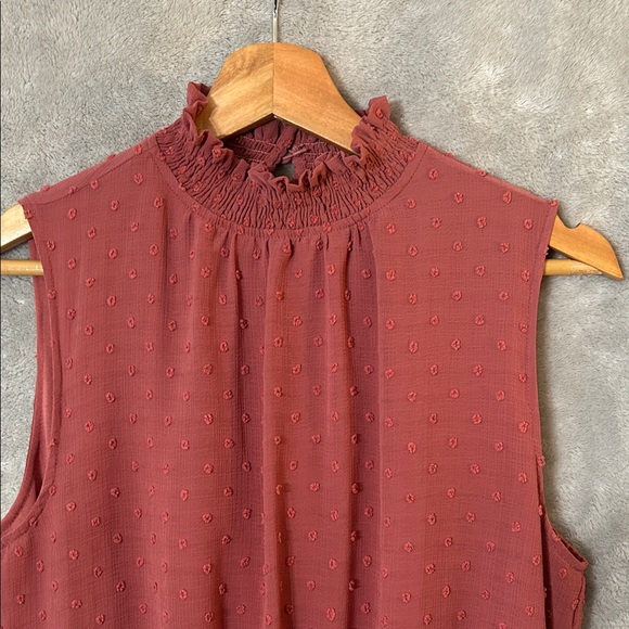 Sweet Wanderer Chiffon Sleeveless Rose Color Dress-Size Large - Picture 3 of 11